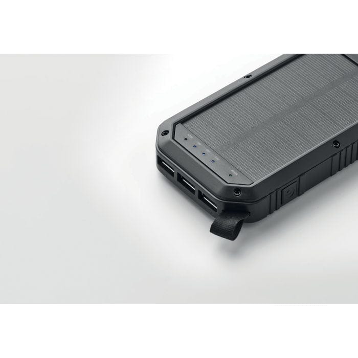 Caricabatterie solare Nero - personalizzabile con logo