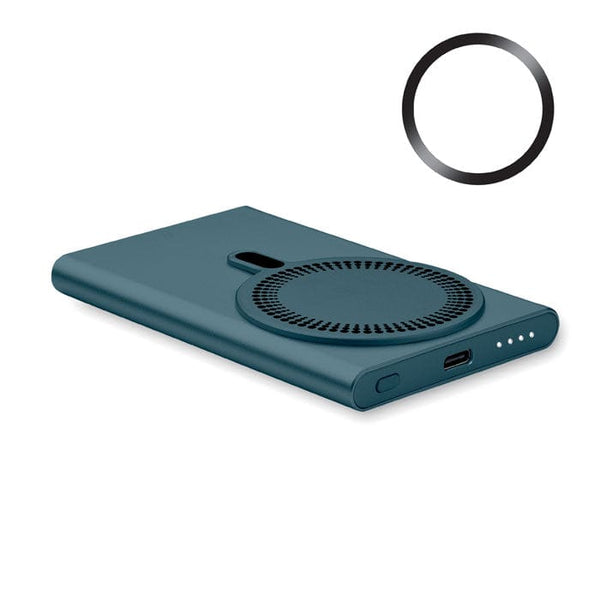 Caricabatterie wireless Blu - personalizzabile con logo