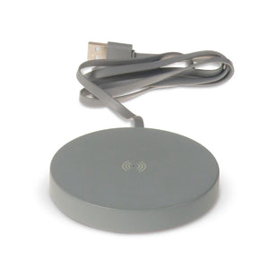 Caricabatterie wireless calcare rotondo 5W Grigio - personalizzabile con logo