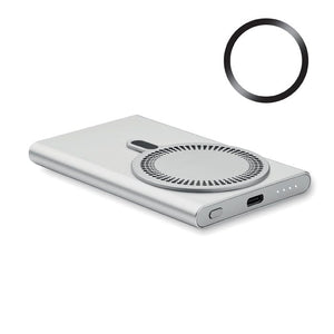 Caricabatterie wireless Color argento - personalizzabile con logo
