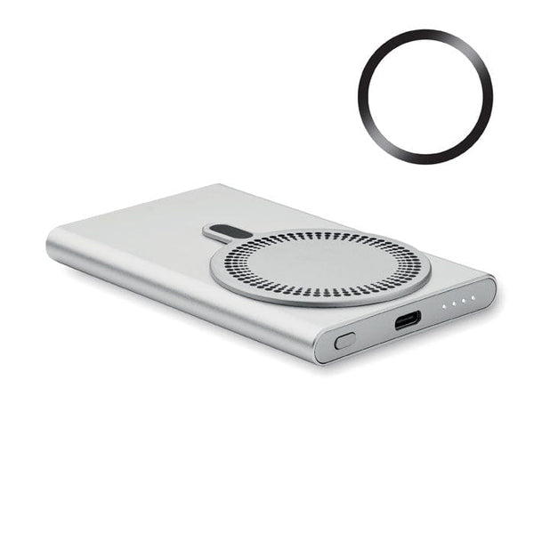 Caricabatterie wireless Color argento - personalizzabile con logo