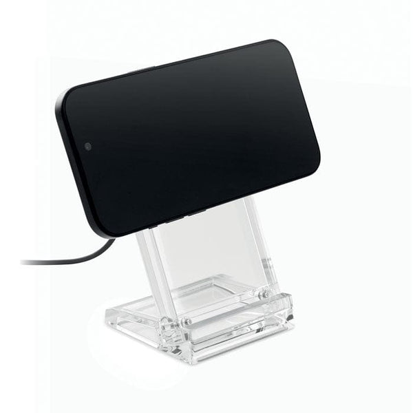 Caricabatterie wireless in acrilic Trasparente - personalizzabile con logo