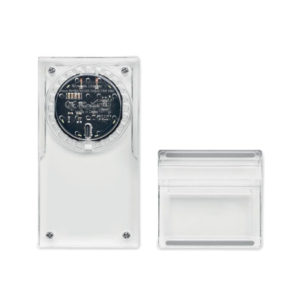 Caricabatterie wireless in acrilic Trasparente - personalizzabile con logo
