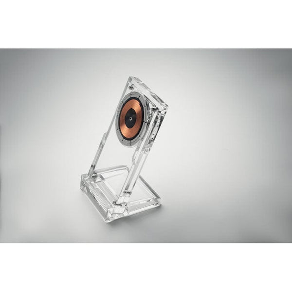 Caricabatterie wireless in acrilic Trasparente - personalizzabile con logo