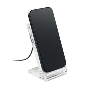 Caricabatterie wireless in acrilic Trasparente - personalizzabile con logo
