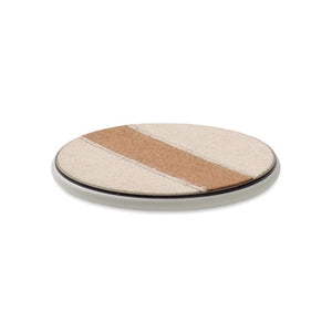 Caricabatterie wireless in cotone 15W Bianco - personalizzabile con logo