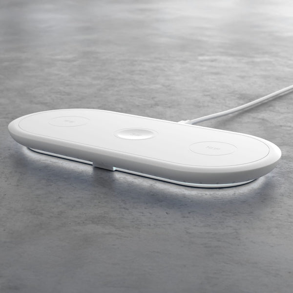 Caricabatterie wireless veloce 3 in 1 da 15 W, telefoni / Apple Watch / AirPod Bianco - personalizzabile con logo