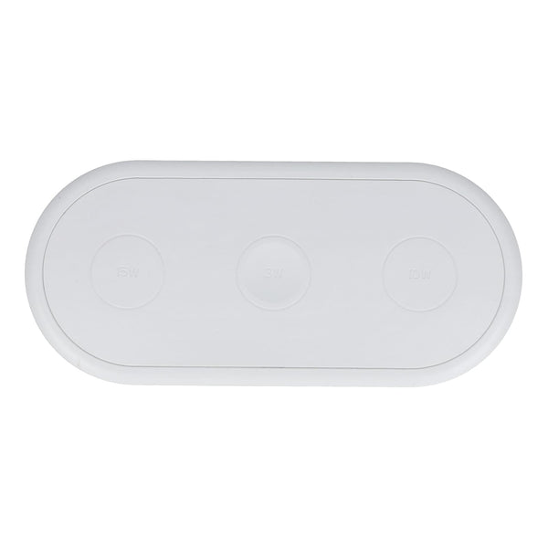 Caricabatterie wireless veloce 3 in 1 da 15 W, telefoni / Apple Watch / AirPod Bianco - personalizzabile con logo