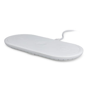 Caricabatterie wireless veloce 3 in 1 da 15 W, telefoni / Apple Watch / AirPod Bianco - personalizzabile con logo