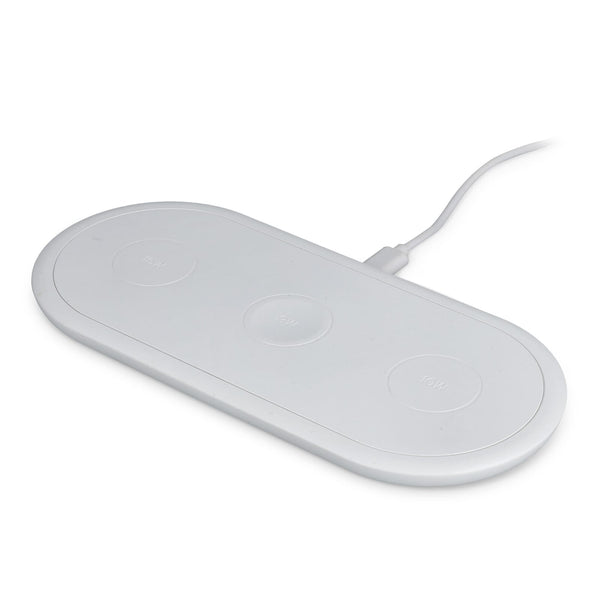Caricabatterie wireless veloce 3 in 1 da 15 W, telefoni / Apple Watch / AirPod Bianco - personalizzabile con logo