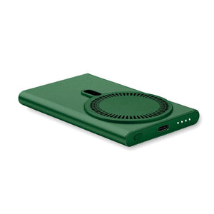Caricabatterie wireless verde - personalizzabile con logo