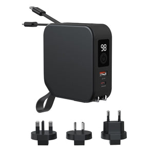 Caricatore 5 in 1 universale Urban Vitamin Saratoga nero - personalizzabile con logo
