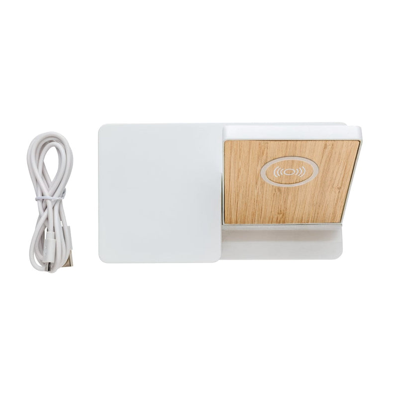 Caricatore 5W e speaker wireless Ontario bianco - personalizzabile con logo