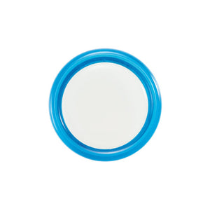 Caricatore a due uscite per auto blu - personalizzabile con logo