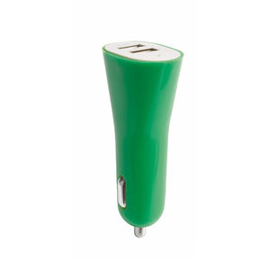 Caricatore Auto USB Heyon verde - personalizzabile con logo