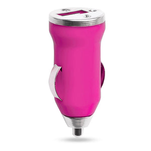 Caricatore Auto USB Hikal fucsia - personalizzabile con logo