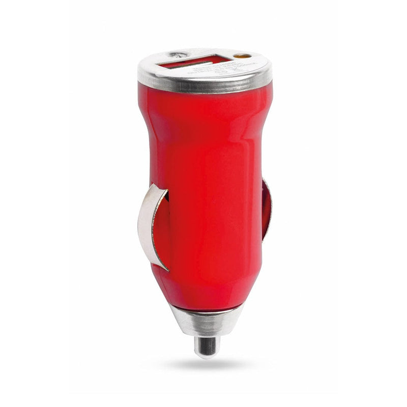 Caricatore Auto USB Hikal rosso - personalizzabile con logo