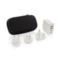 Caricatore da viaggio type C TravelCharge Pro in rABS RCS bianco - personalizzabile con logo
