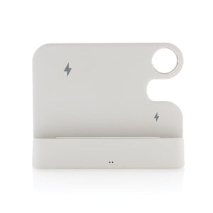Caricatore doppio 15W Joltz in rPlastica RCS bianco - personalizzabile con logo