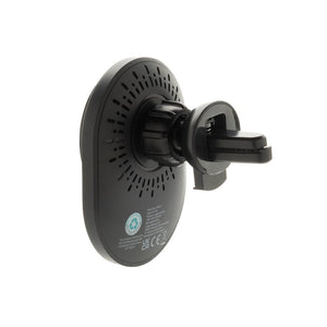 Caricatore magnetico 15W da auto PowerCruze in rPlastica RCS nero - personalizzabile con logo