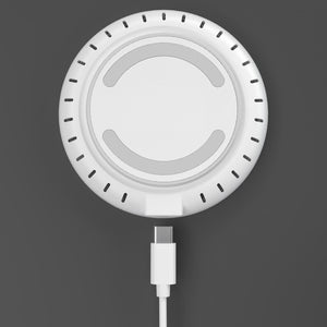 Caricatore rapido wireless da 15 W con indicatore LED Bianco - personalizzabile con logo