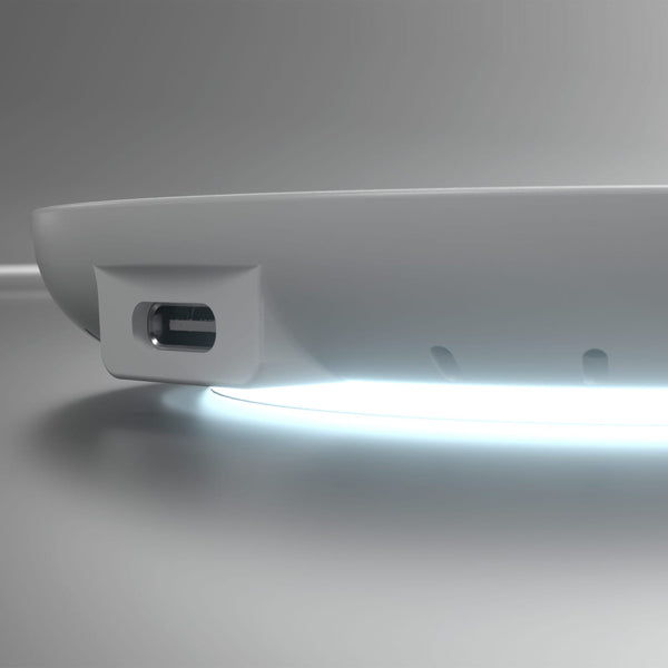 Caricatore rapido wireless da 15 W con indicatore LED Bianco - personalizzabile con logo