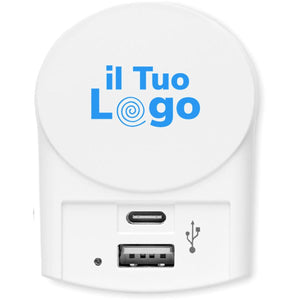 Caricatore Skross Euro USB(AC) bianco - personalizzabile con logo