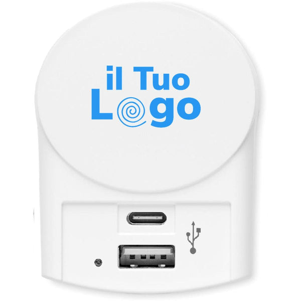 Caricatore Skross Euro USB(AC) bianco - personalizzabile con logo