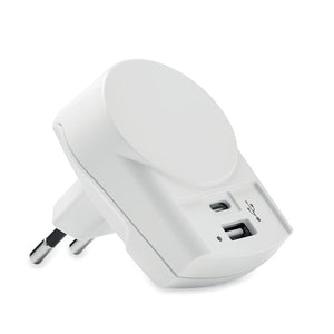 Caricatore Skross Euro USB(AC) bianco - personalizzabile con logo