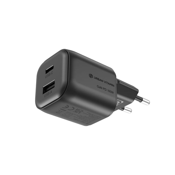 Caricatore wireless 100W GAN Urban Vitamin Livermore RCS nero - personalizzabile con logo