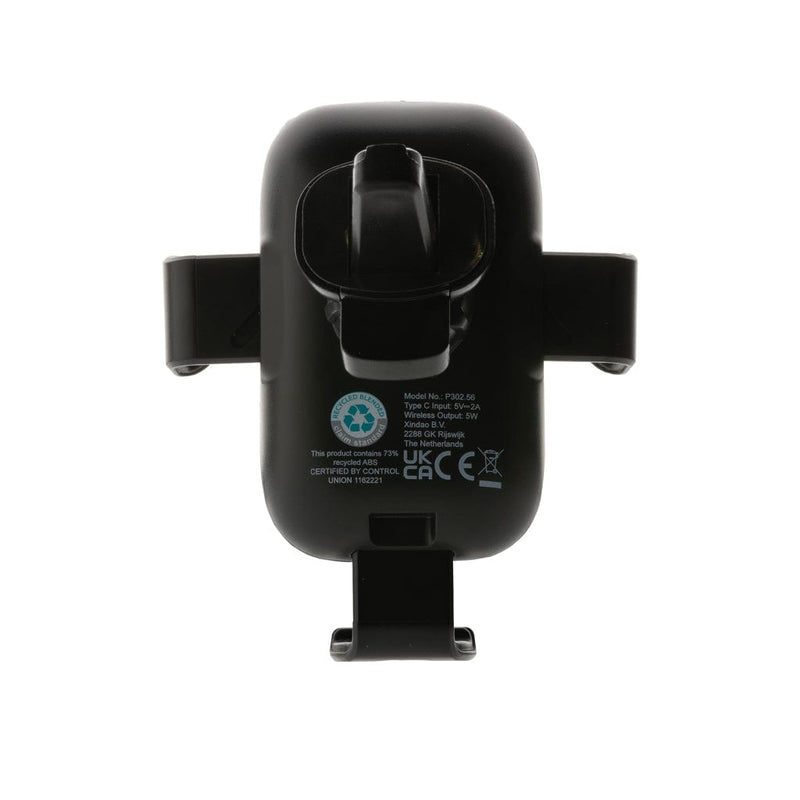 Caricatore wireless 10W da auto in plastica RCS nero - personalizzabile con logo