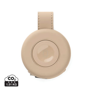 Caricatore wireless 2in1 da viaggio 15W VINGA Baltimore beige - personalizzabile con logo