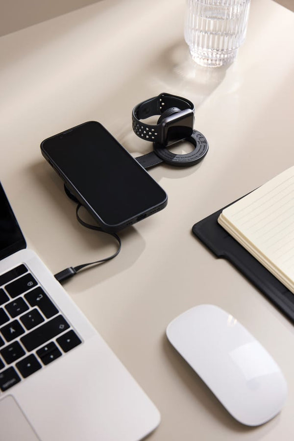 Caricatore wireless 2in1 da viaggio 15W VINGA Baltimore - personalizzabile con logo