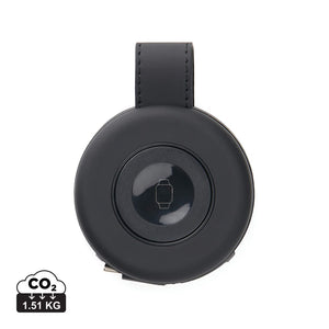 Caricatore wireless 2in1 da viaggio 15W VINGA Baltimore nero - personalizzabile con logo