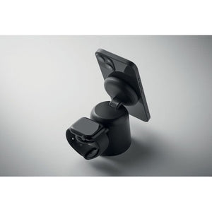 Caricatore wireless 3in1. 15 W Nero - personalizzabile con logo