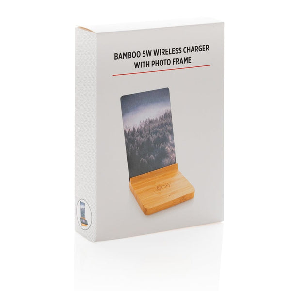 Caricatore wireless 5W in bambù con cornice Colore: marrone €20.00 - P308.139