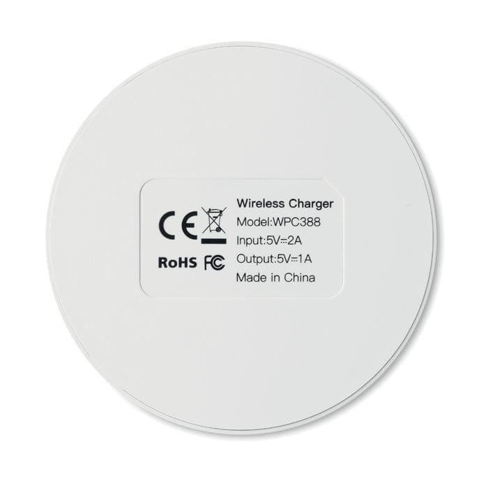 Caricatore wireless bianco - personalizzabile con logo
