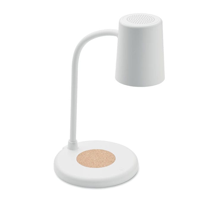 Caricatore wireless e lampada Bianco - personalizzabile con logo