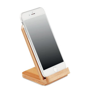 Caricatore wireless e stand beige - personalizzabile con logo