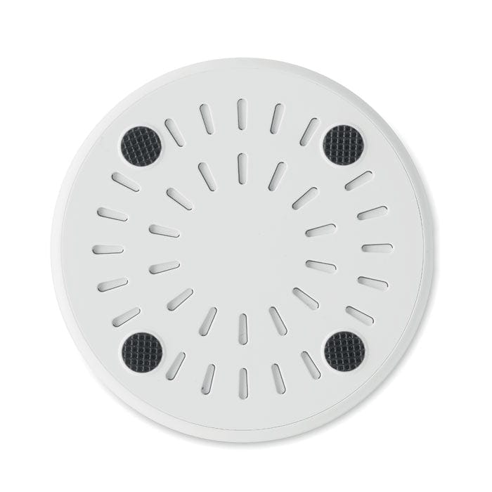 Caricatore wireless in ABS riciclato piatto bianco - personalizzabile con logo