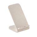 Caricatore wireless in paglia beige - personalizzabile con logo