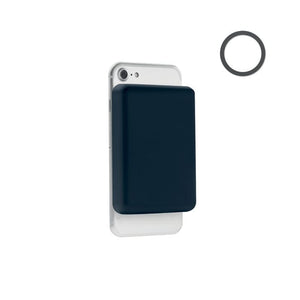 Caricatore wireless magnetico 1 blu navy - personalizzabile con logo