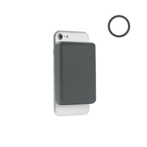 Caricatore wireless magnetico 1 grigio - personalizzabile con logo