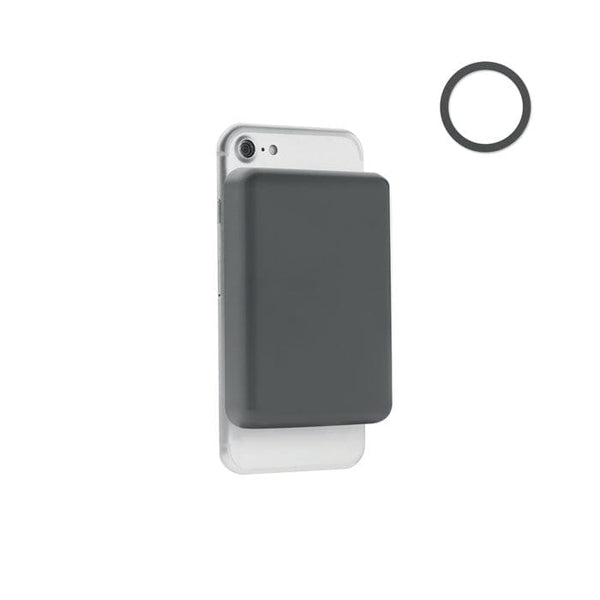 Caricatore wireless magnetico 1 grigio - personalizzabile con logo