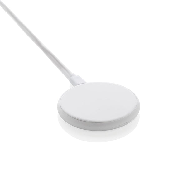 Caricatore wireless magnetico 15W 3in1 Magnapad RCS bianco - personalizzabile con logo