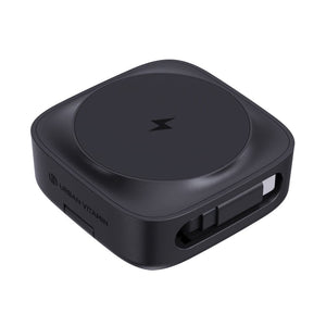 Caricatore wireless magnetico 2in1 15W Urban Vitamin Goleta nero - personalizzabile con logo