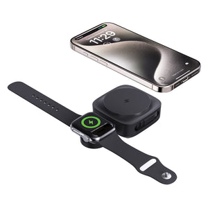Caricatore wireless magnetico 2in1 15W Urban Vitamin Goleta nero - personalizzabile con logo