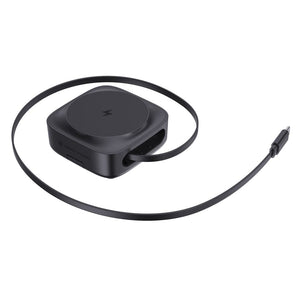 Caricatore wireless magnetico 2in1 15W Urban Vitamin Goleta nero - personalizzabile con logo