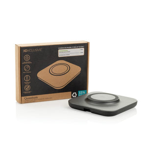 Caricatore wireless magnetico ultra veloce Quantum 25W grigio - personalizzabile con logo
