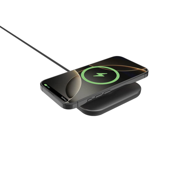Caricatore wireless magnetico ultra veloce Quantum 25W grigio - personalizzabile con logo